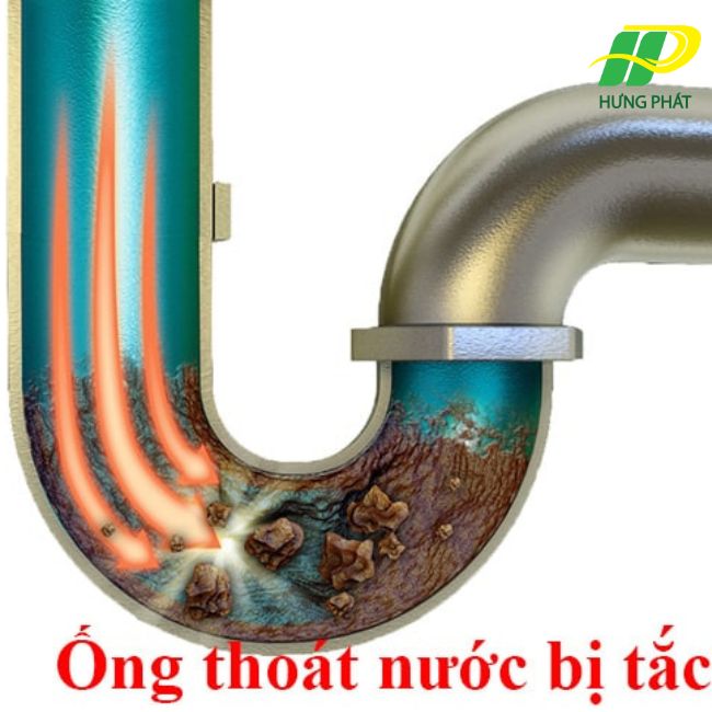 &Oacute;ng tho&aacute;t nước bị tắc