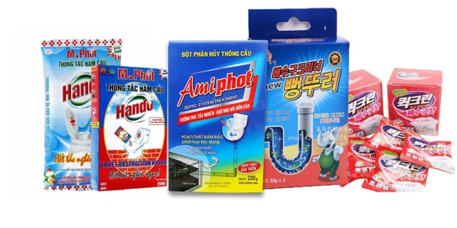 Xử lý bồn cầu bị nghẹt giấy tại nhà bằng bột thông bồn cầu